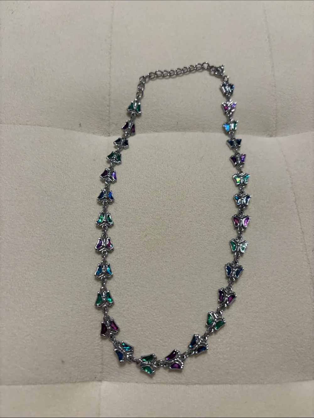 Multicolor Butterfly Link Necklace - Women's Jewelry